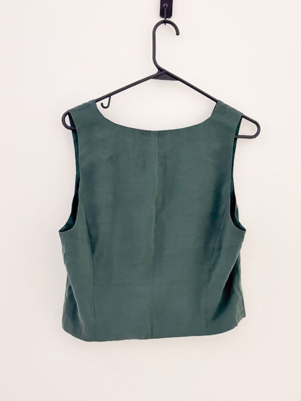 Madewell Katrina Forest Green Tailored Button Front Vest Size 10 - Picture 4 of 4
